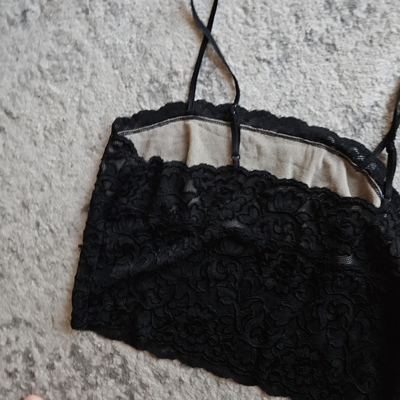 Hanky Panky vintage unpadded front lined lace bralette cropped cami - Picture 5 of 8